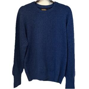 PAUL STUART crew neck sweater Size S Blue Cashmere Long Quiet Luxury Minimalist